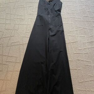 HALARA Black Striped Jumpsuit